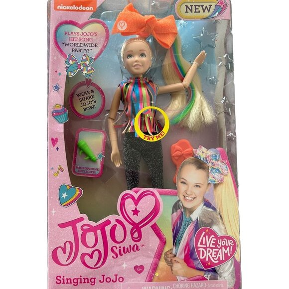 NEW Jojo Siwa Singing Doll With Bow & Microphone - Plays "Worldwide Party" - Picture 1 of 5